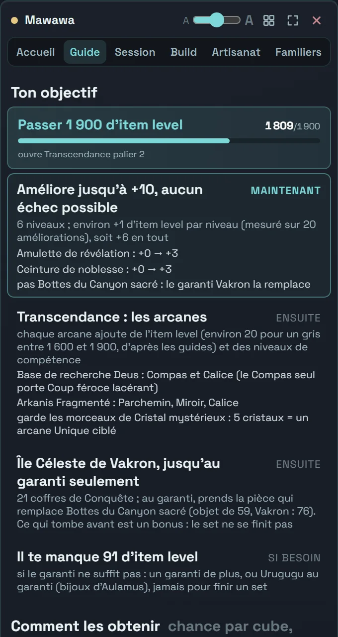 Le guide : objectif 1 900 d'item level et les étapes pour y arriver